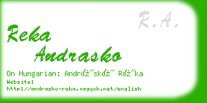 reka andrasko business card